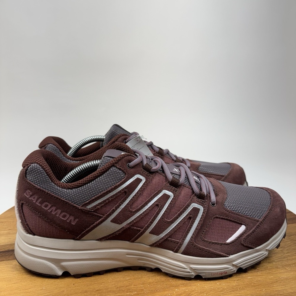 New NWT Mens Salomon X-Mission 4 Red Suede Trail Running Sneakers Size 11.5 D